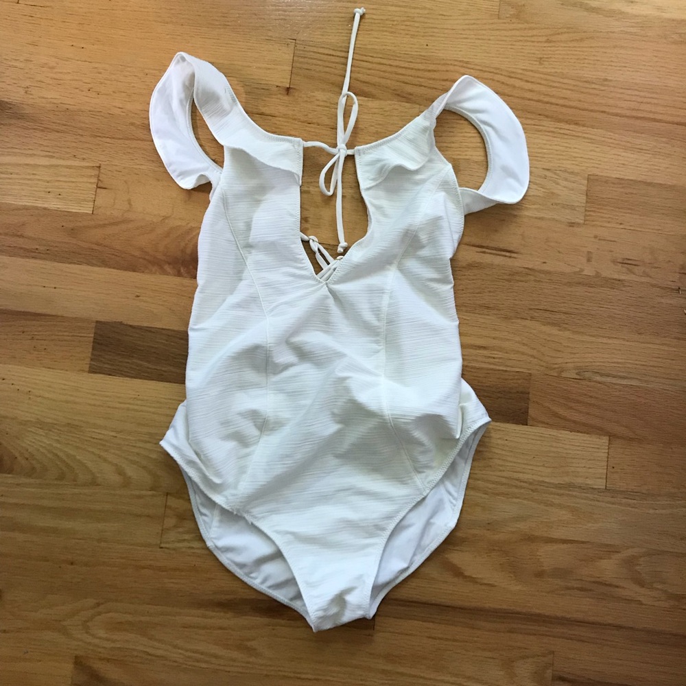 new for love and lemons white belize swimsuit